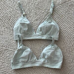 Stella McCartney Pale Sage Mesh Bralettes